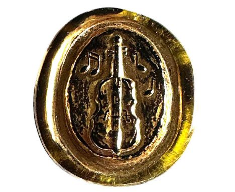 1 Scarce Large size 1940's Bimini glass button of a Mandolin. Bimini glass buttons have become quite popular over the years. 