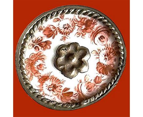 1 Medium 18th century mauve colored painted flowers. Here is an exquisite hand painted white porcelain with mauve colored flo