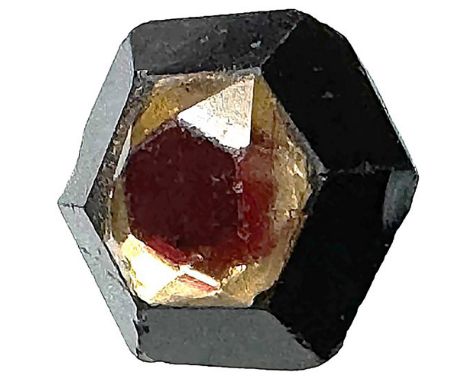 1 Small 19th century scarcer black glass Tingue button. Tingues were named after a Senator during the time these charmstring 