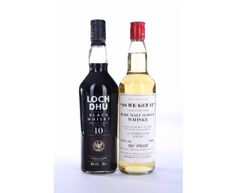 LOCH DHU 'THE BLACK WHISKY' AGED 10 YEARS
Speyside Single Malt Scotch Whisky. Produced and distilled by Mannochmore Distiller