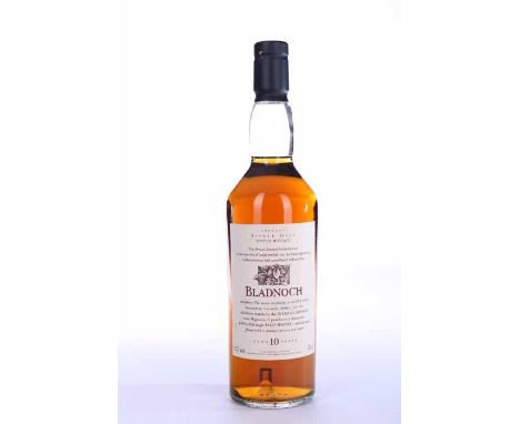BLADNOCH AGED 10 YEARS FLORA & FAUNA 
Lowland Single Malt Scotch Whisky. 70cl, 43% volume.  CONDITION REPORT: Good condition.