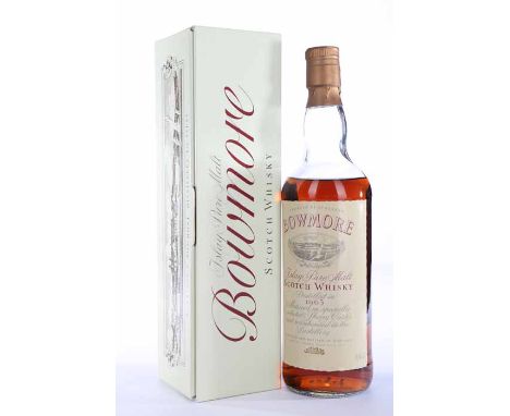 BOWMORE 1965
Islay Pure Malt Scotch Whisky. Distilled in 1965 and matured in specially selected Sherry Casks and warehoused i