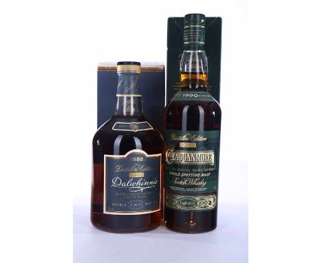 DALWHINNIE 1988 DISTILLERS' EDITION
Highland Single Malt Scotch Whisky. Distilled 1988, bottled 2003. 1L, 43% volume, in cart
