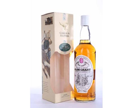 GLEN GRANT 21 YEARS OLD
Highland Malt Scotch Whisky.  70cl, 40% volume, in carton