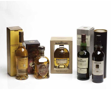 GLENROTHES SELECT RESERVE
Speyside Single Malt Scotch Whisky. 700ml, 43% volume, in carton. 
CARDHU AGED 12 YEARS
Highland Si