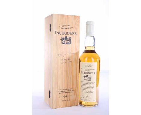 INCHGOWER AGED 14 YEARS FLORA & FAUNA - FIRST EDITION
Speyside Single Malt Scotch Whisky. Signed by the distillery manager, 1