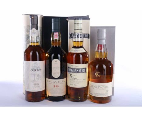 LAGAVULIN AGED 16 YEARS
Islay Single Malt Scotch Whisky. 70cl, 43% volume, in carton. 
OBAN 14 YEARS OLD
HighlandSingle Malt 