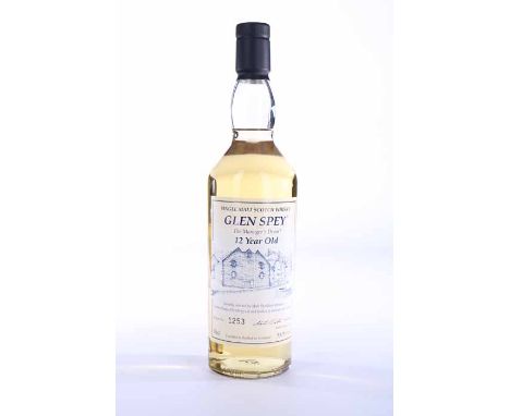 GLEN SPEY 12 YEAR OLD THE MANAGER'S DRAM
Speyside Single Malt Scotch Whisky. Bottled August 2008, bottle no. 1253. 70cl, 53.5