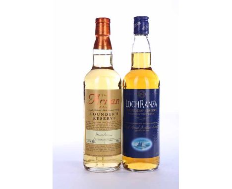 LOCHRANZA FOUNDERS' RESERVE
Blended Scotch Whisky, produced exclusively for the "Arran Founder Bondholders". 70cl, 40% volume