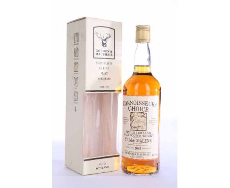 ST. MAGDALENE 1965 CONNOISSEURS CHOICE
Lowland Single Malt Scotch Whisky. Bottled by Gordon & MacPhail. 75cl, 40% volume, in 
