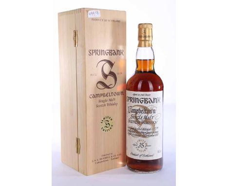 SPRINGBANK MILLENNIUM COLLECTION AGED 35 YEARS
Campbeltown Single Malt Scotch Whisky. Limited edition. 70cl, 46% volume, in w