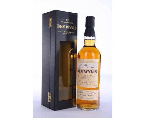 BEN WYVIS 1972 AGED 27 YEARS
Highland Single Malt Scotch Whisky. Distilled 1972, matured in casks 744, 1058 and 1059. Bottle 
