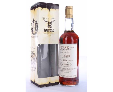 TALISKER 1956
Highland Single Malt Scotch Whisky. Bottled at matured natural cask strength direct from casks selected by Gord