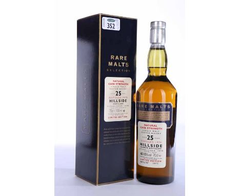 HILLSIDE 1970 RARE MALTS AGED 25 YEARS
Highland Single Malt Scotch Whisky. Bottle No. 4081. 70cl, 60.10% volume, in carton.  