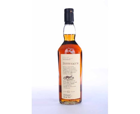 PITTYVAICH AGED 12 YEARS FLORA & FAUNA
Speyside Single Malt Scotch Whisky. 70cl, 43% volume.  CONDITION REPORT: Sticky mark a