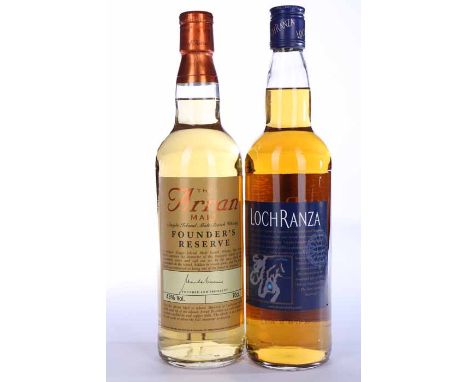 LOCHRANZA FOUNDERS' RESERVE
Blended Scotch Whisky, produced exclusively for the "Arran Founder Bondholders". 70cl, 40% volume