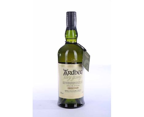 ARDBEG VERY YOUNG
Islay Single Malt Scotch Whisky. Distilled 1998, bottled 2004. NCF. 70cl, 58.3% volume. CONDITION REPORT: f