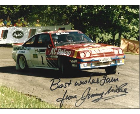 Rallying Jimmy McRae signed 8x6 colour photo pictured in action. Jimmy McRae (born 28 October 1943) is a British former rally