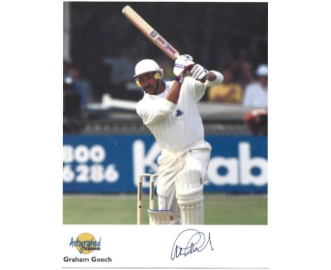 Cricket Graham Gooch signed 10x8 colour Autograph Editions photo. Graham Alan Gooch, OBE, DL (born 23 July 1953) is a former 