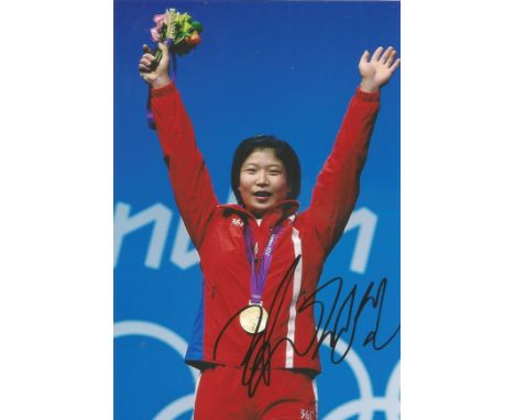 Olympics. Rim Jong-Sim signed 6x4 colour photo. North Korea Weightlifter who won an olympic gold medal in both the 2012 and 2