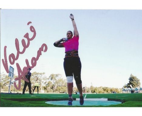 Olympics Valerie Adams signed 6x4 colour photo. New Zealand olympic double gold and bronze medalist in the Shot Put event at 