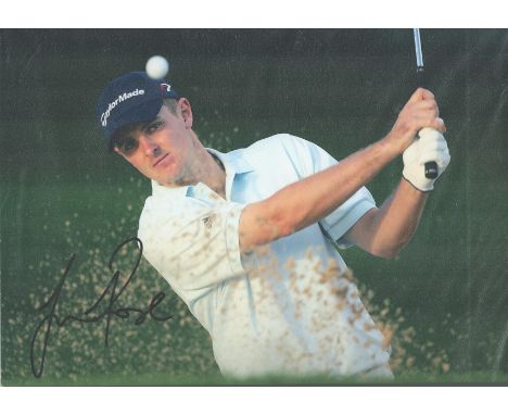 Golf Justin Rose signed 12X8 colour photo pictured in action. Justin Peter Rose, MBE (born 30 July 1980) is an English profes