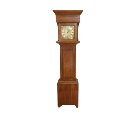 Porterhouse of Penrith - Mid-18th century 30hr longcase in a scumble painted pine case, with a flat top, broad cornice and de