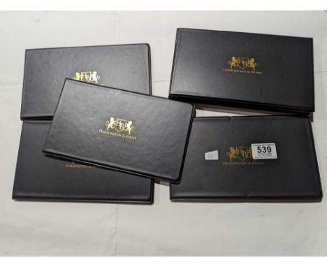 Harrington & Byrne folder of 2020 British Monarch’s silver Crown Cover set with Victoria 1892, Edward VII 1902 George V 1935,