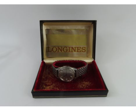 Longines - Admiral, a gentleman's steel wristwatch, the round silver dial with silver baton hour markers and hands, date aper