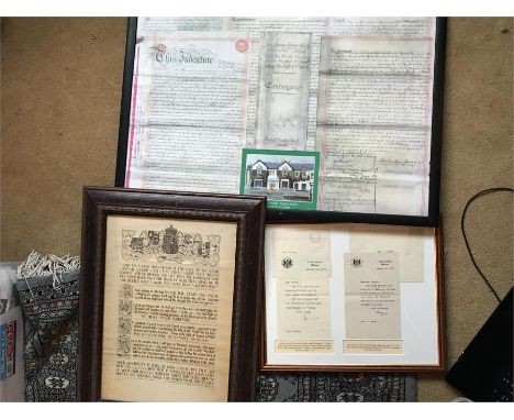 There Framed Pictures and Letters - Ex BP