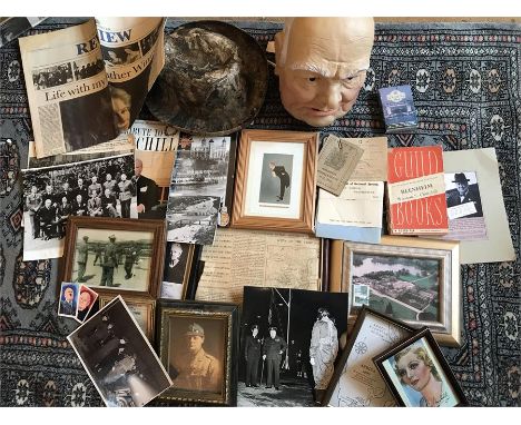 A collection of Churchill Memorabilia - ex BP Museum, inc Guide to Blenheim by Churchill, Photographs etc...