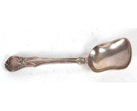 A William IV long handled silver caddy spoon, London 1837, makers mark for samuel Hayes &amp; Dudley Cater, 12cm long