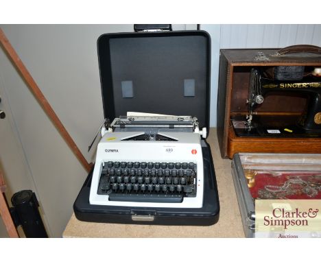 An Olympia typewriter 
