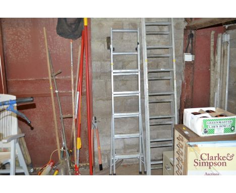 An aluminium step ladder
