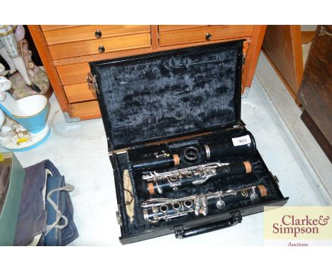 A clarinet in fitted case