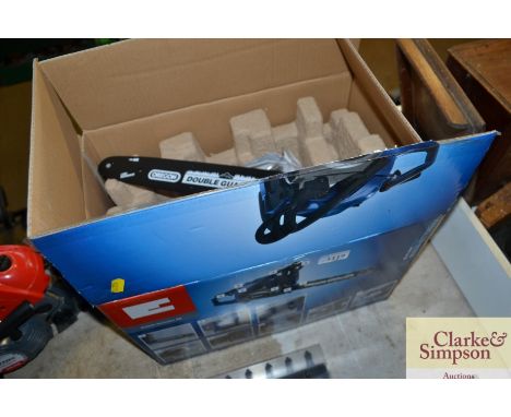 An as new Einhell petrol chainsaw in original box