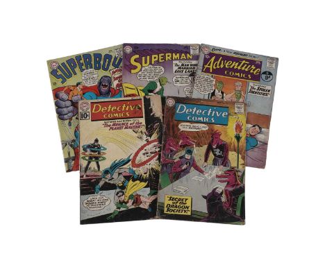 Detective Comics No’s. 273 and 296; Adventure Comics No. 270; Superman No. 136; and Superboy No. 142.