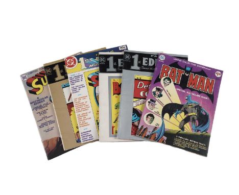 DC Limited Collectors’ Editions and Famous 1st Editions featuring: Batman and Superman. (6)