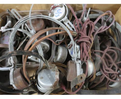 A LARGE SELECTION OF VINTAGE RADIO HEADPHONE PARTS