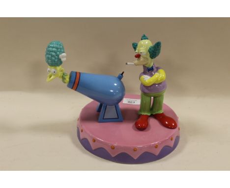 A LIMITED EDITION COALPORT MODEL OF THE SIMPSONS ENTITLED SIDE SHOW MEL GETS FIRED, NUMBER 1417 OF 2000 TS05