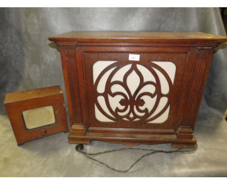 TWO VINTAGE RADIO SPEAKERS