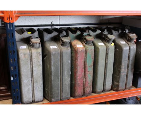 FIVE ASSORTED VINTAGE JERRY CANS