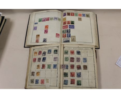 TWO VINTAGE STAMP ALBUMS AND CONTENTS