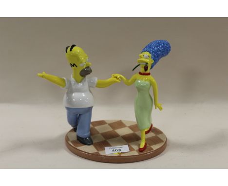 COALPORT MODEL OF THE SIMPSONS ENTITLED 'TWO TO TANGO'  TS04