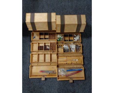 Two Rolykit tool boxes with contents 