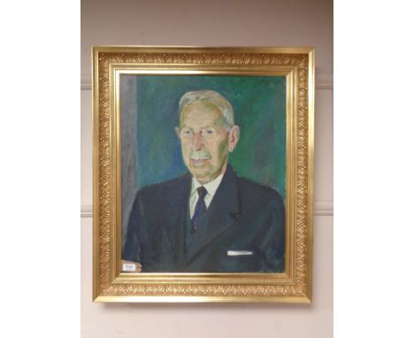 Continental school :  Portrait study of a man, oil on canvas, framed.