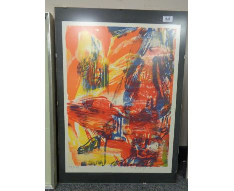 Continental school : Michael Casse colour print, signed in pencil.