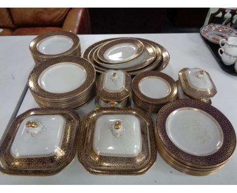 Fifty-nine piece of antique Ashworth Brothers dinner ware 