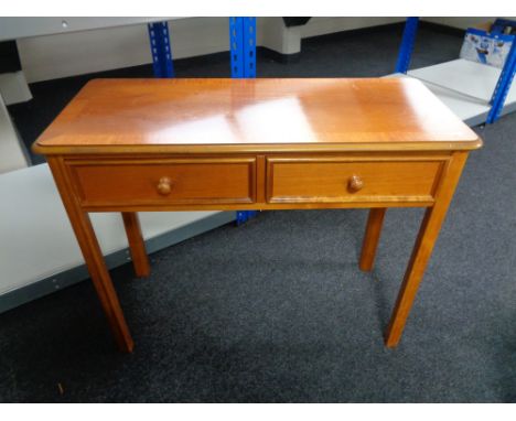 A two drawer console table 