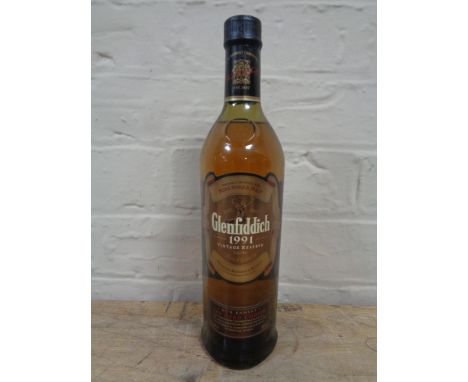A bottle of Glenfiddich 1991 vintage reserve single malt Scotch whisky, 70 cl 